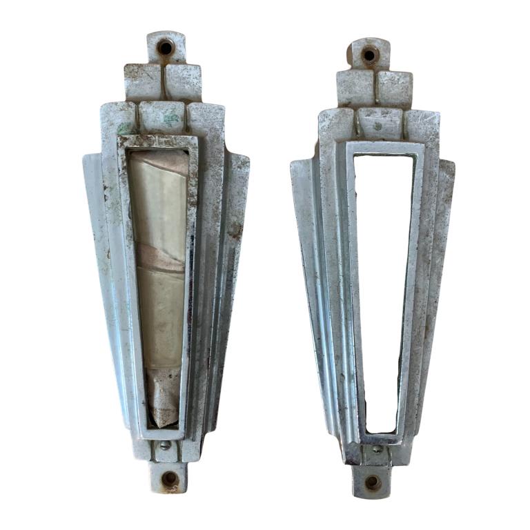 Pr Antique Cadillac? Chrome Art Deco Opera Lights (1 of 2)