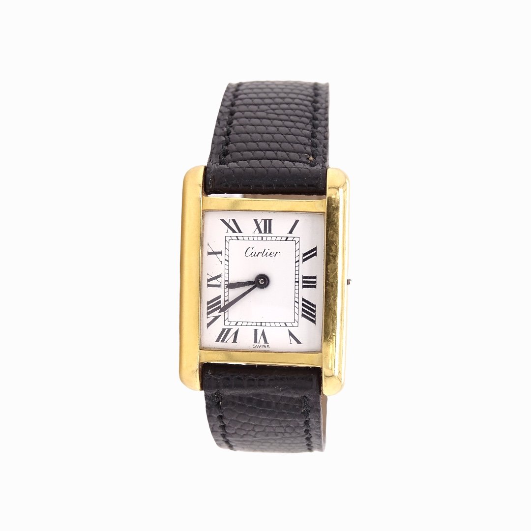 Women's Cartier Tank 18K Gold Plate Watch (1 of 4)