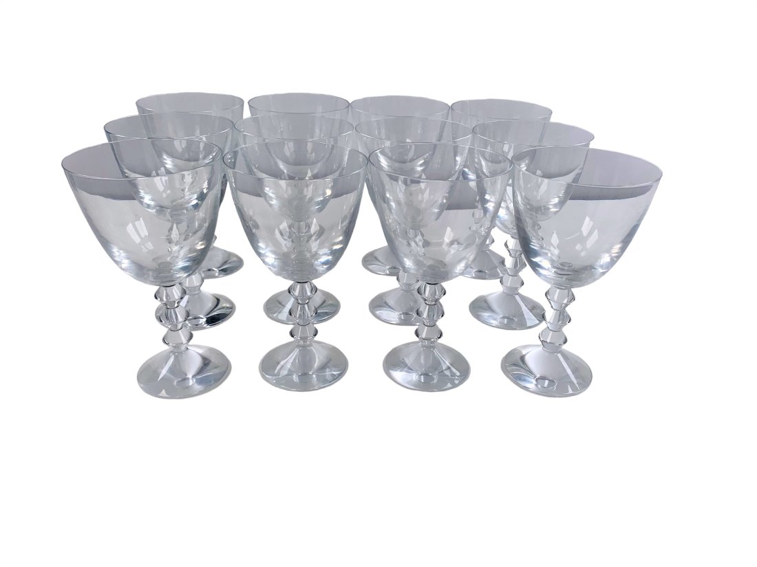 Set of 12 Vega Model Baccarat Wine Glasses Measuring 7 inches tall.: Set of 12 Vega Model Baccarat Wine Glasses Measuring 7 inches tall.