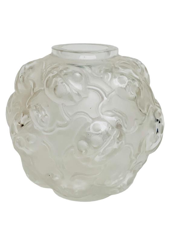 French Frosted Lalique Crystal Lady Bug Vase (1 of 3)