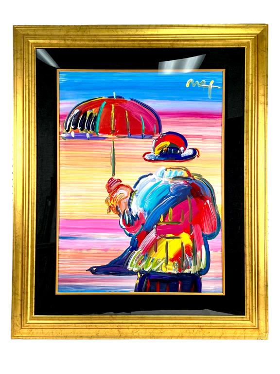 Peter Max Original Mixed Media "Umbrella Man" (1 of 8)