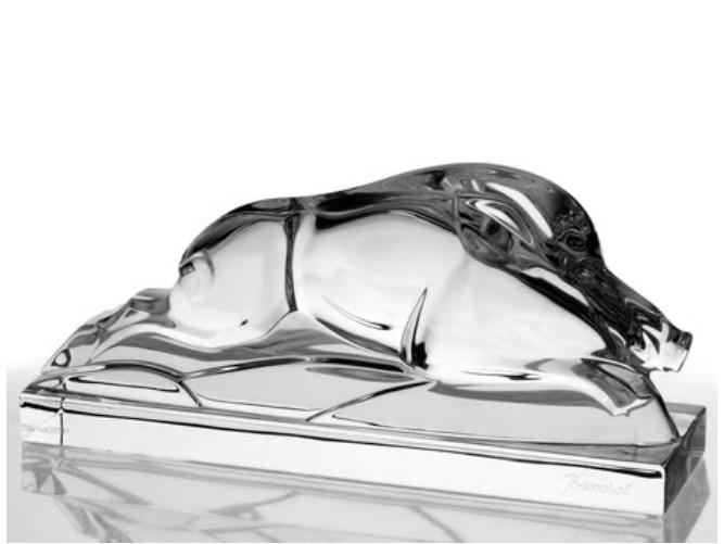 BACCARAT- RUNNING BOAR CRYSTAL FIGURINE (1 of 4)