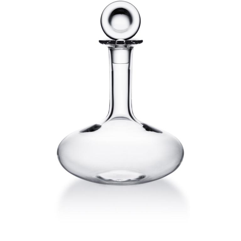 BACCARAT OENOLOGIE YOUNG WINE DECANTER: The Oenologie decanter in clear crystal is ideal for airing a young wine and releasing its flavors. The shape recalls the volumetric bottles seen in laboratories. From an estate in France In new condi