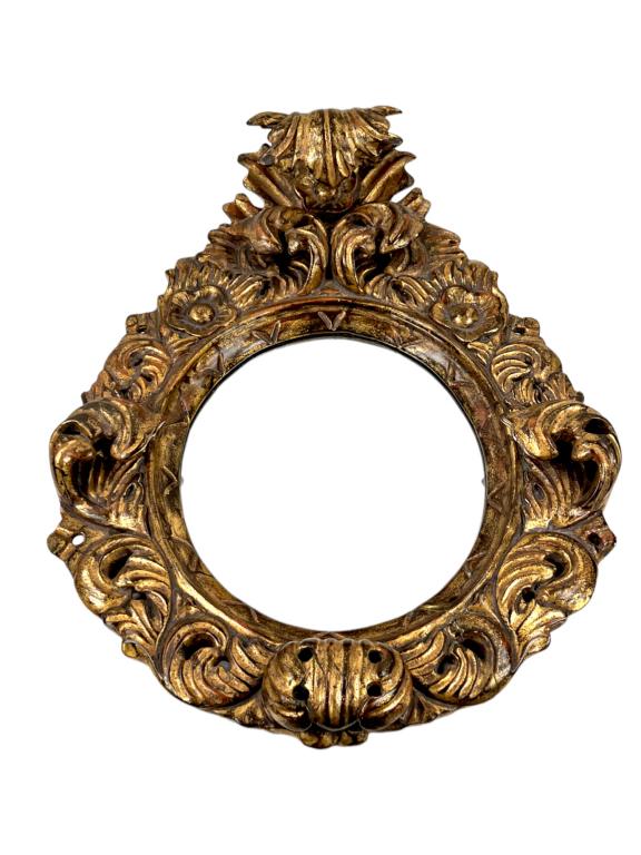 ENGLISH REGENCY STYLE GOLD GILT ROUND MIRROR (1 of 4)