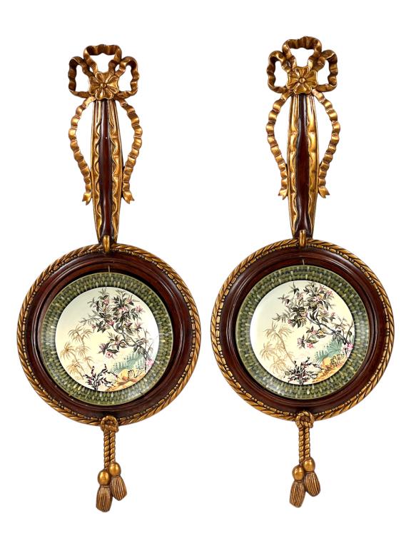 PAIR OF FRENCH WALL SCONES STYLE WALL HANGINGS (1 of 6)