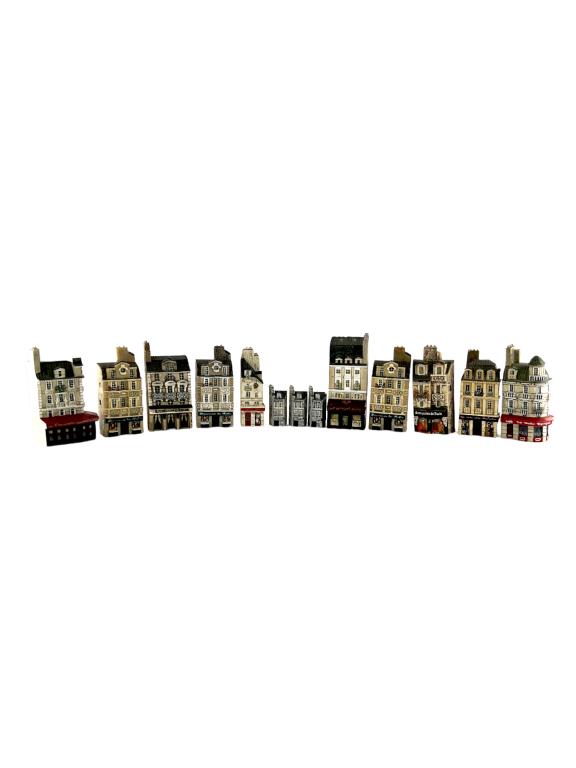 13 Pieces Of Carlton By Dominique Gault.: Gault Original ceramic miniature houses started in the mid 1980â€™s and initially depicted miniature architecture of the Province region of France, then grew to several other series such as Paris