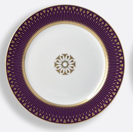 2PC BERNARDAUD FRANCE PORCELAIN DINNER PLATES: This set includes: 1 Bernardaud Soleil Levant Dinner Plate (10.2"D) 1 Bernardaud Soleil Levant Salad Plate (8.3"D) Made in Limoges, France ?