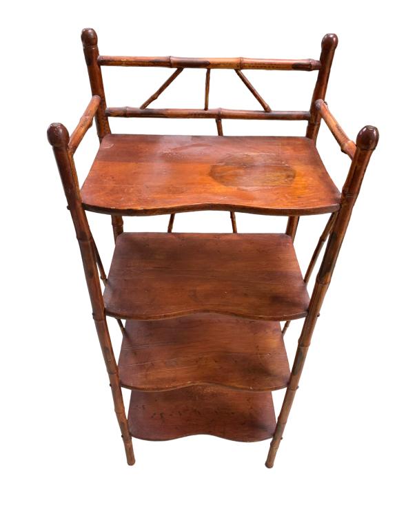 chinoiserie vintage bamboo magazine rack (1 of 3)