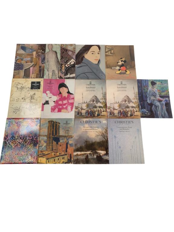 13 CHRISTIE'S ART BOOKS,AUCTION CATALOGS 1993-1997: 13 CHRISTIE'S ART BOOKS,AUCTION CATALOGS 1993-1997 IN EXCELLENT CONDITION DATING FROM 1993-1997 INCLUDES: CONTEMPORARY PRINTS, MULTIPLES, MODERN PAINTINGS,ANIMATION ART AND COLLECTABLES, AND MUCH MORE