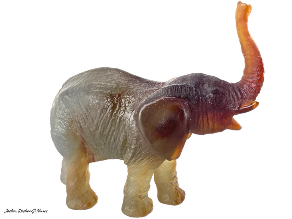 DAUM FRANCE PATE DE VERRE ELEPHANT (1 of 3)