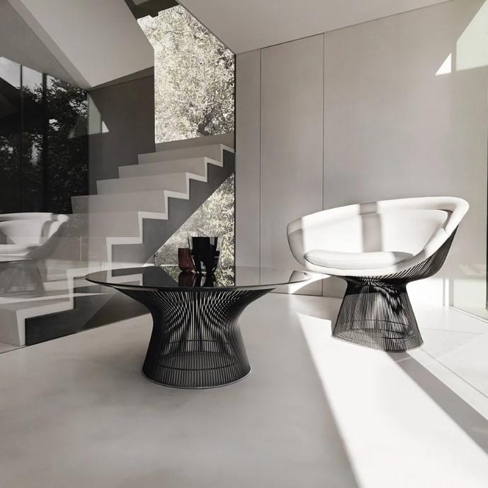 KNOLL PLATNER LOUNGE CHAIR BY WARREN PLATNER 1966: KNOLL PLATNER LOUNGE CHAIR BY WARREN PLATNER 1966 RETAIL APPROX: $8342.00 https://www.knoll.com/product/platner-lounge-chair METALLIC BRONZE BASE DIMENSIONS: 36.5"W 25.5"D 30.25"H 18.5" SEAT H BEAUTIF