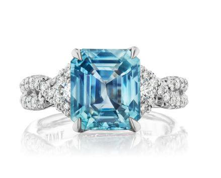 ICY BLUE UNHEATED BURMESE SAPPHIRE DIAMOND RING (1 of 1)
