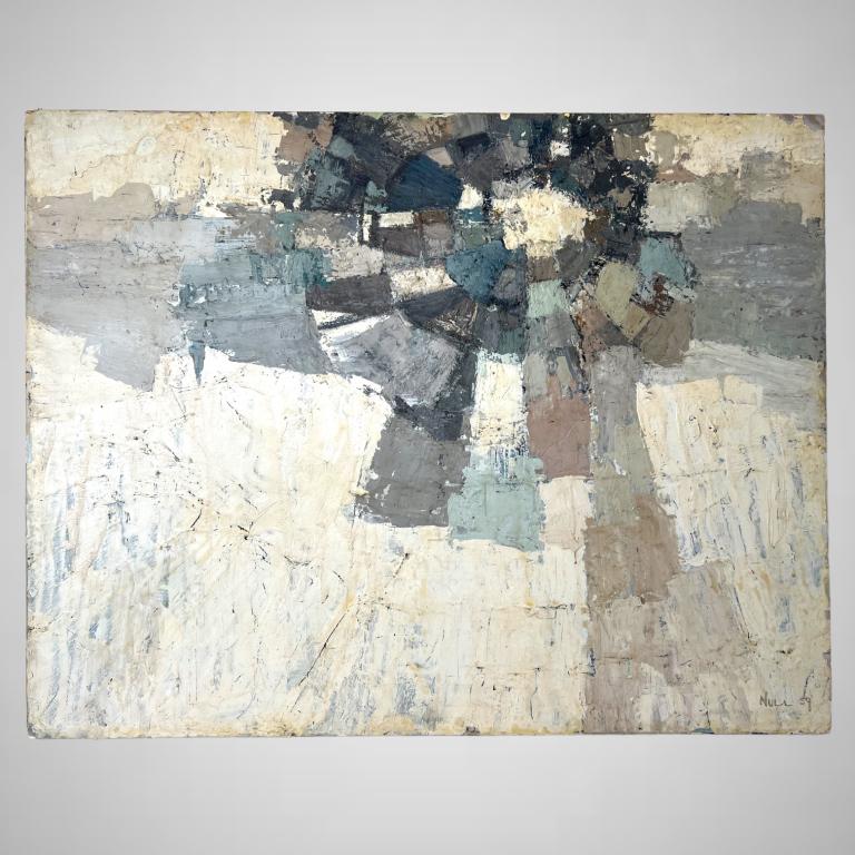 Vintage Multicolored Circa1959 Oil Painting Signed (1 of 6)