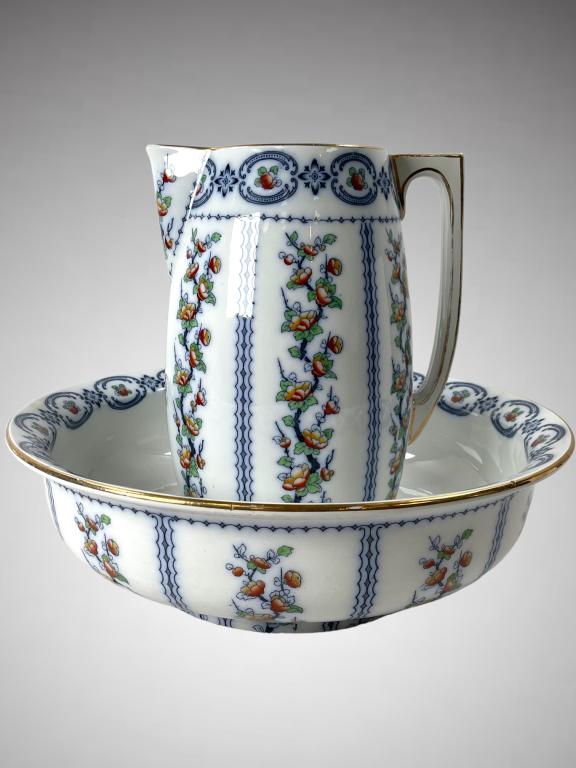 Losol Ware Keeling & Co. Burslem Wash Bowl+Pitcher (1 of 6)