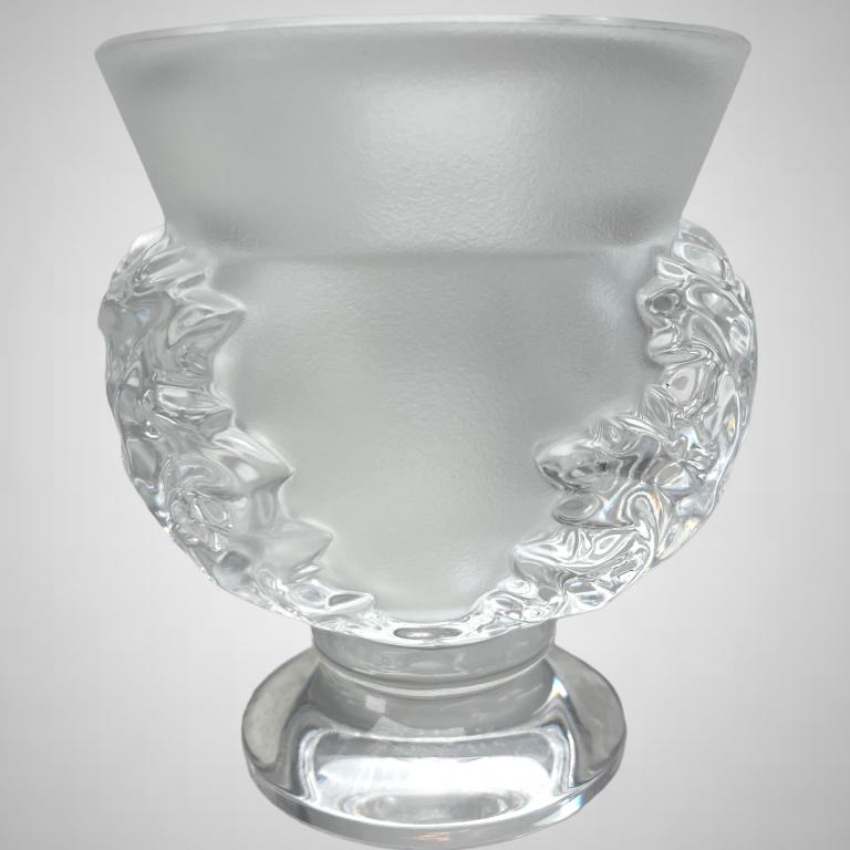 LALIQUE FRANCE "ST. CLOUD" FROSTED CRYSTAL VASE (1 of 3)