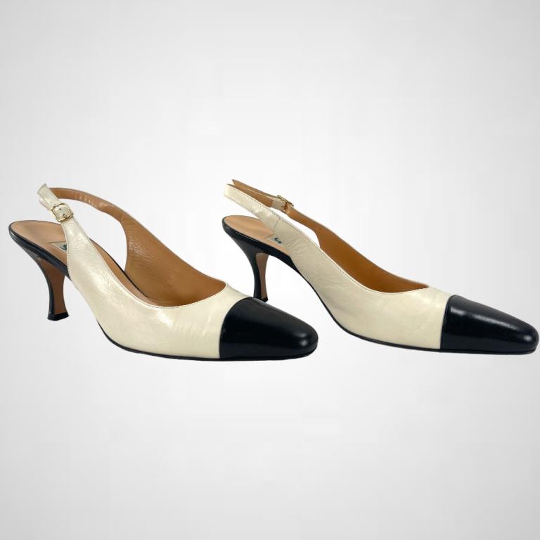 SALVATORE FERRAGAMO GALO HIGH HEEL SZ 41: SALVATORE FERRAGAMO GALO HIGH HEEL SZ 10 SZ 41 BLACK AND BEIGE EF