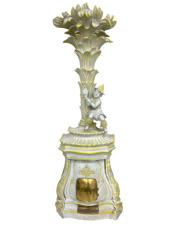 IMPRESSIVE ANTIQUE SCULPTURE ITALIAN GLAZE CERAMIC (1 of 7)