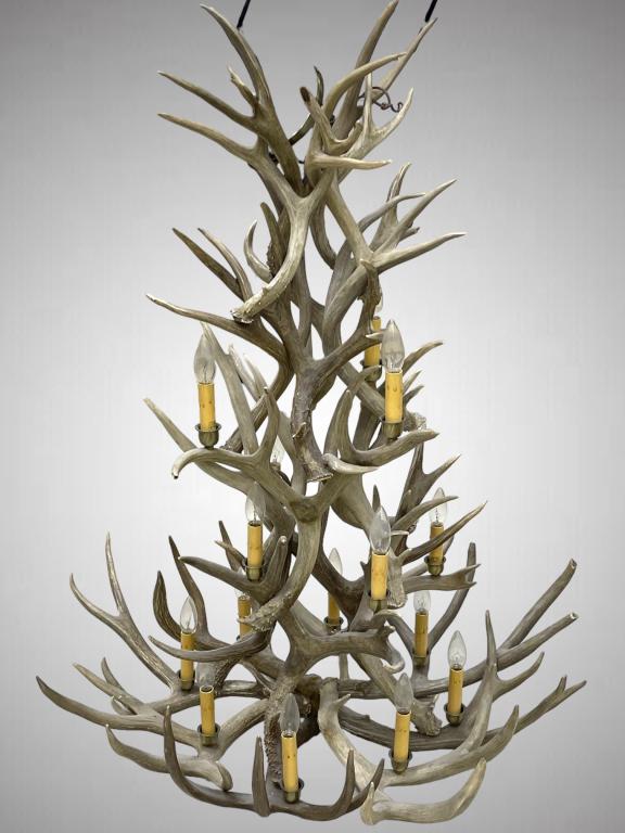 One of a Kind Antler Mule Deer Grand Chandelier (1 of 4)