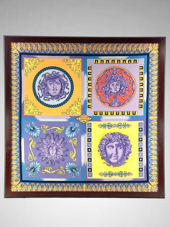 1990's Atelier Versace Couture Head Silk Scarf (1 of 6)