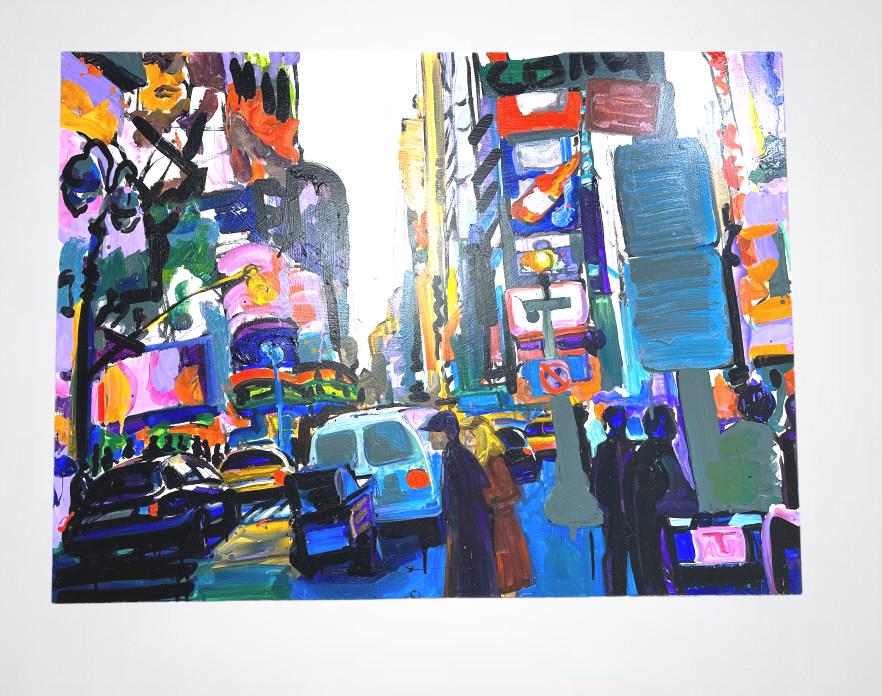 Tom Christopher (American, b.1952) Pinkys Squeeze. Dimensions: 36"x48". Acrylic on Canvas. Signed (1 of 5)