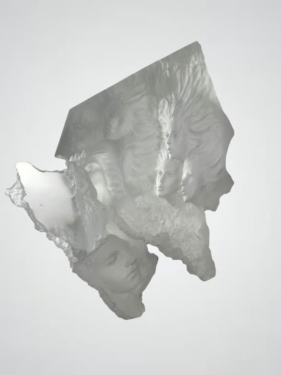 Michael Wilkinson 1949 Atlanteans III Acrylic Sculpture 1991. Signed and numbered #122/300 (1 of 7)