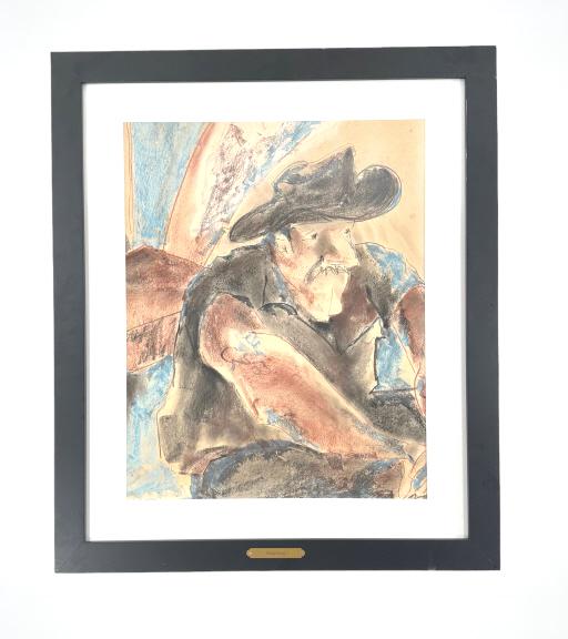 George Grosz (German-American, 1893-1959) "Dallas Cowboy" . 1952, from "Flower of the Prairie" (1 of 4)