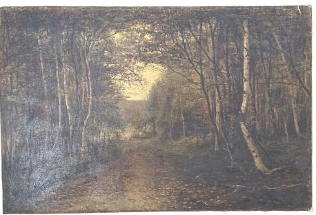 Robert Ward Van Boskerck (American, 1855-1932). Landscape Forest Scene. Signed lower left. (1 of 3)