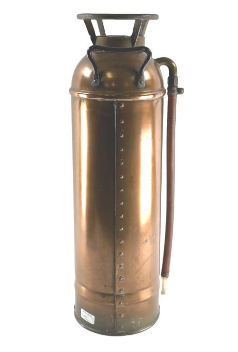 Antique Brass/Copper Fire Extinguisher. 24"H. see photos for further details. EF/B15/SH:11B JM (1 of 4)