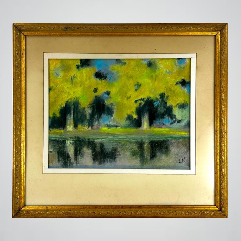 Ã‰DOUARD VUILLARD (1868-1940) Pastel Days Comes with original receipt from April of 1966 from Hanzel (1 of 5)