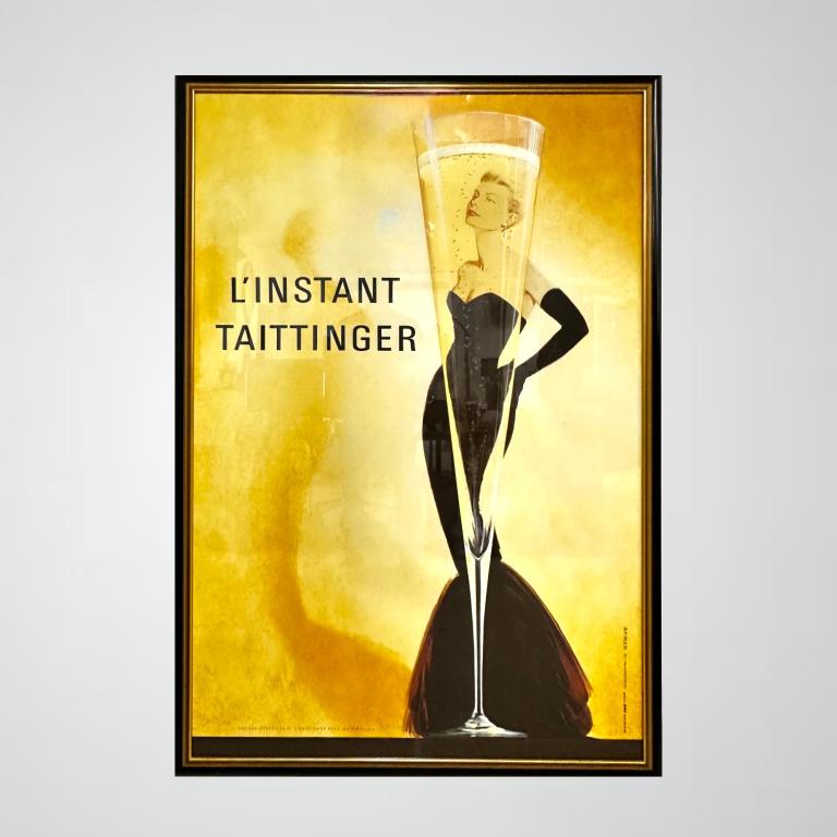 Vintage Grace Kelly L'Instant Tattinger Poster (1 of 3)