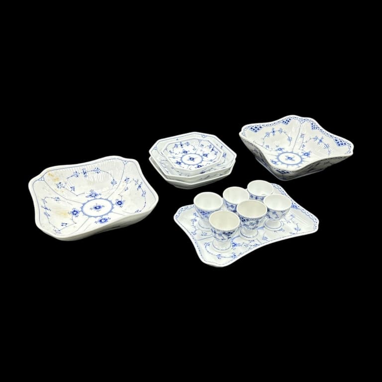 20th Century 12Pcs Royal Copenhagen Porcelain Set (1 of 6)