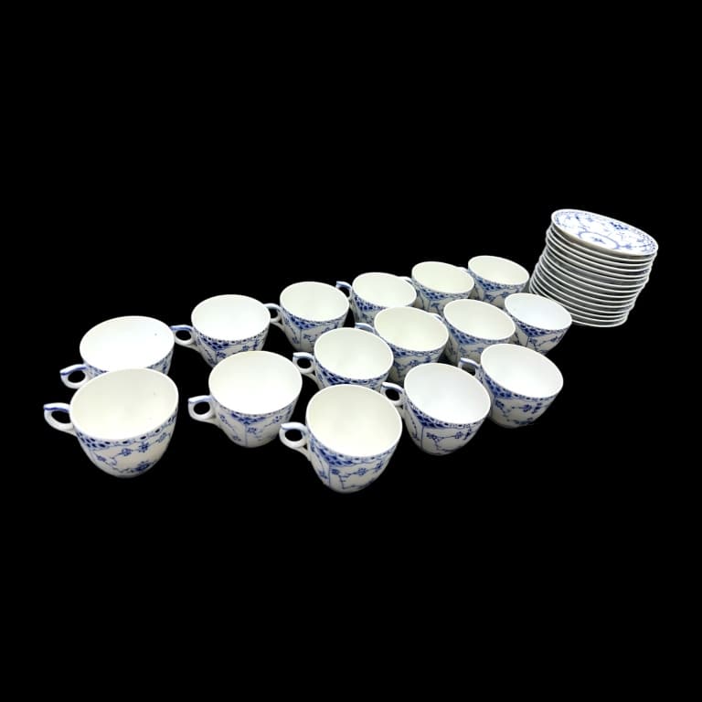 (15) Royal Copenhagen Fluted Half Lace Coffee Set (1 of 4)