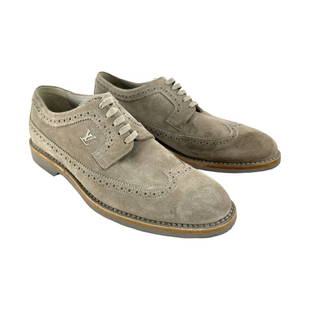 Mens Louis Vuitton Suede Brogues Shoes: Mens Louis Vuitton Suede Brogues Shoes, Comes with dust bag. See photos for condition. UK 6 1/2. EF/B15/SH:8A