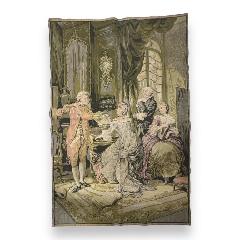 Antique French Wall Tapestry: Music Room (1 of 5)