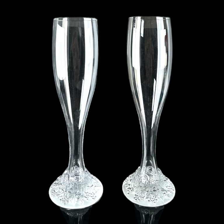 Lalique Celebration 2000 Champagne Flutes (1 of 4)