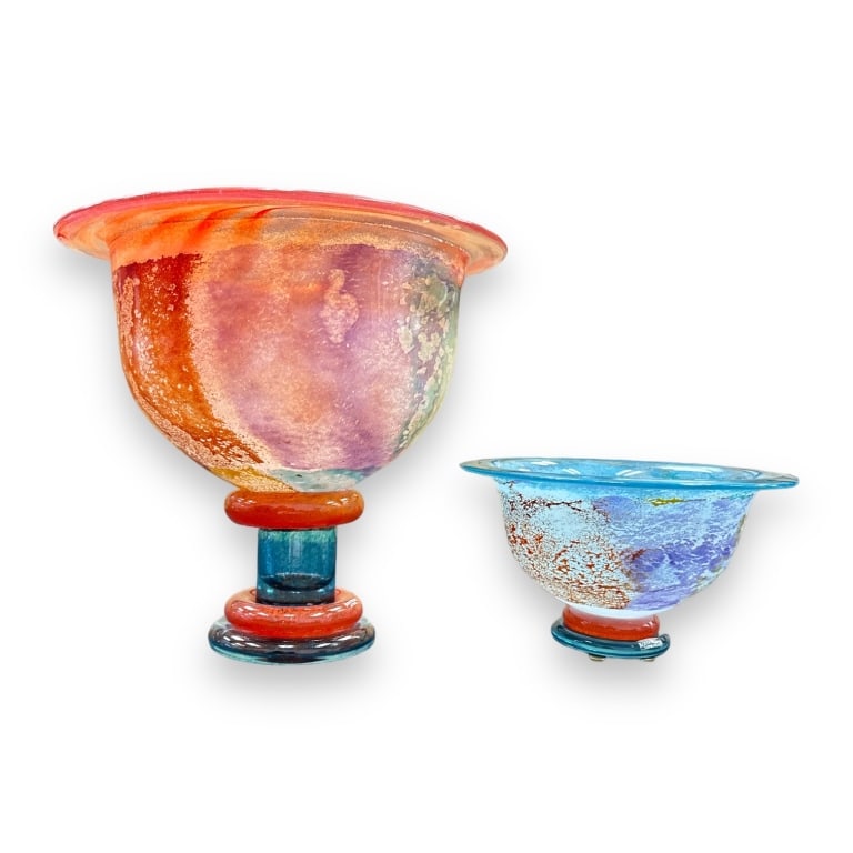 2 Kosta Boda Kjell Engman Art Glass Can Can Bowls (1 of 4)