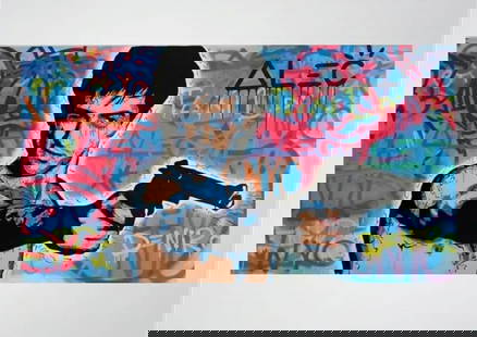 Alec Monopoly "De Niro Icon (Taxi Driver)" Retail $107,000: Alec Monopoly "De Niro Icon (Taxi Driver)" Mixed Media on Canvas. Measures: 97"H x 53"W See Paperwork