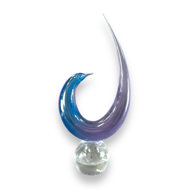Renato Anatra (ITALIAN, Born 1943) Murano large hand blown art glass sculpture depicting a stylized (1 of 3)