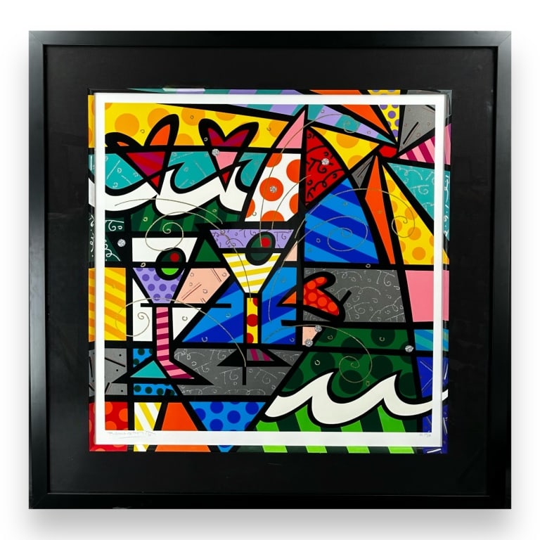 Romero Britto (BRAZILIAN / UNITED STATES / FLORIDA, Born 1963) cubist pop-art lithograph titled (1 of 7)