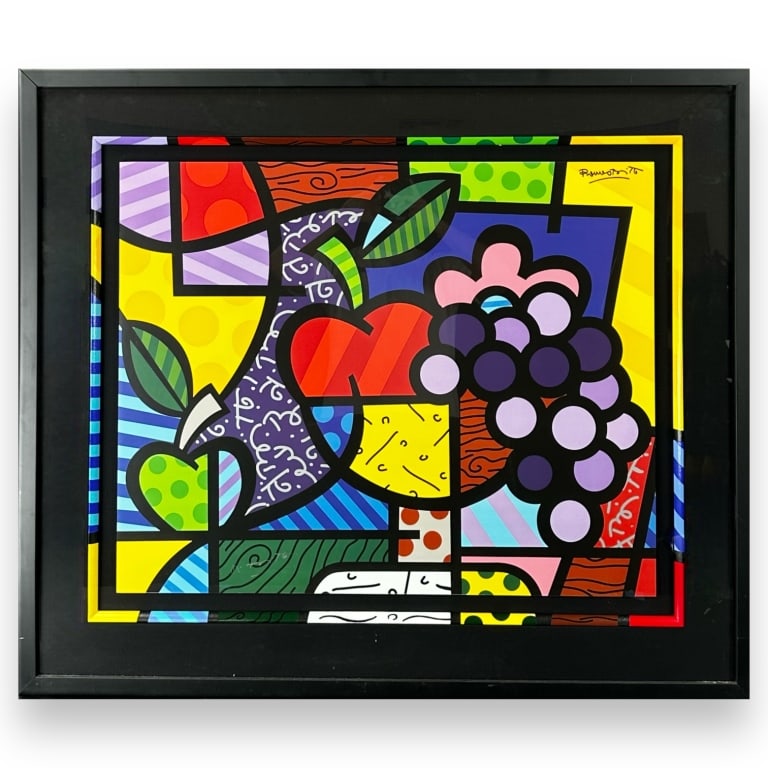 Romero Britto (BRAZILIAN / UNITED STATES / FLORIDA, Born 1963) cubist pop-art lithograph depicting a (1 of 6)