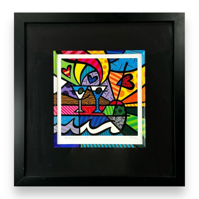 Romero Britto (BRAZILIAN / UNITED STATES / FLORIDA, Born 1963) cubist pop-art giclee in colors on (1 of 5)