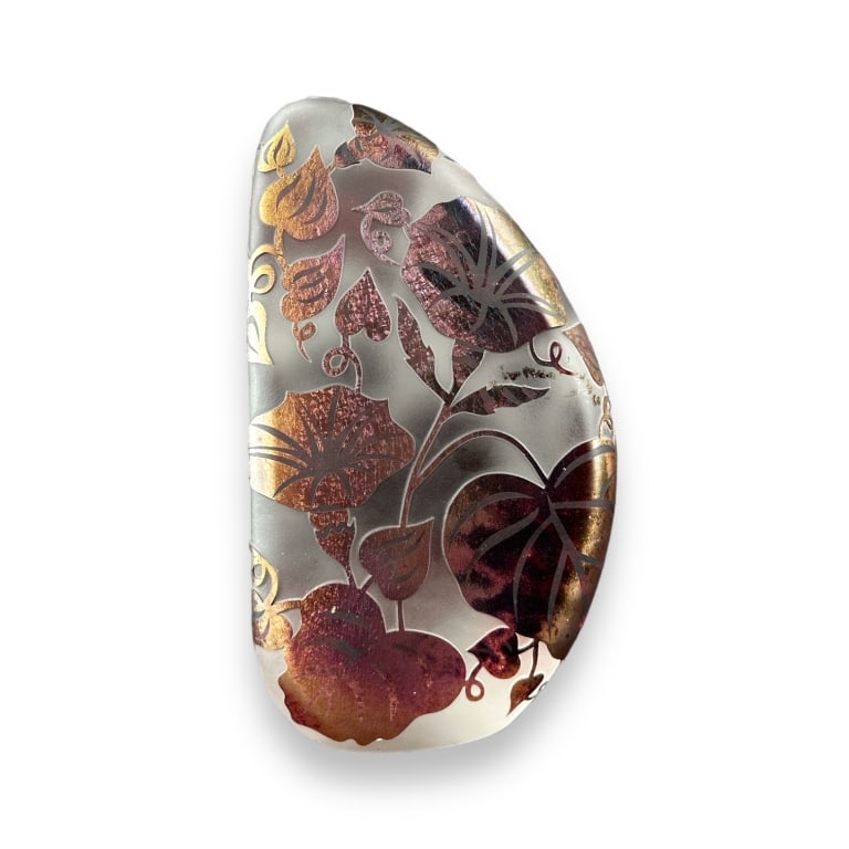 Zellique Studio Art Glass Sculpture. Signed base. 1993. Approx: 8.5"h. JD/B13/CB:C (1 of 3)