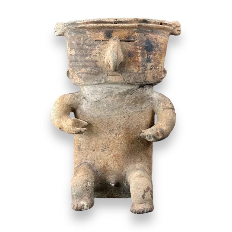 Pre-Colombian Pottery Quimbaya Retablo Slab Figure (1 of 4)