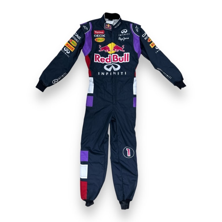Official Inifinity Red Bull Formula 1 racing suit. Zippered front. Size Large. Overall good (1 of 3)