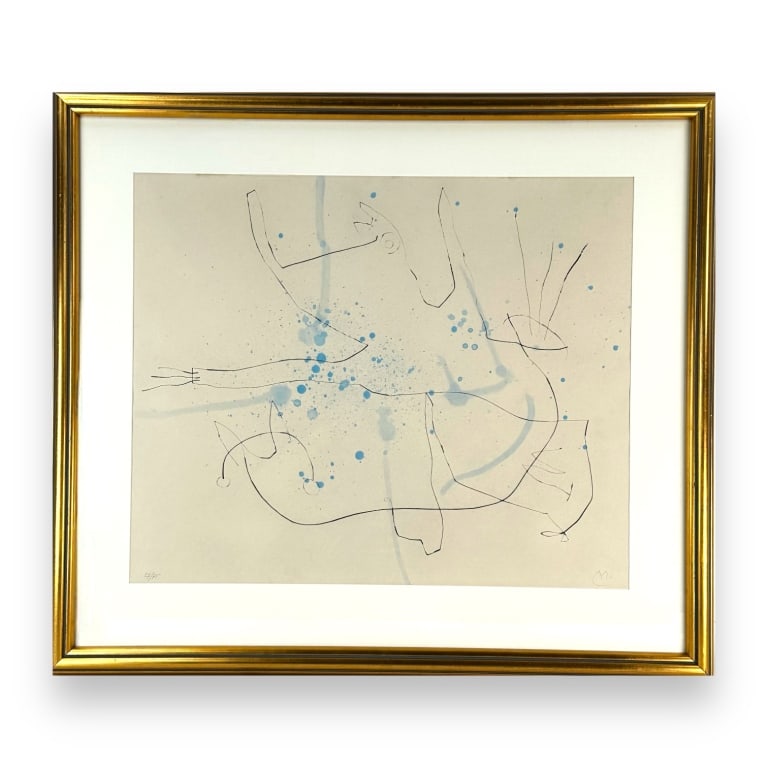 Joan Miro (SPANISH / FRENCH, 1893 - 1983) color lithograph titled "Flux de l'Aimant" or "Flux of the (1 of 5)