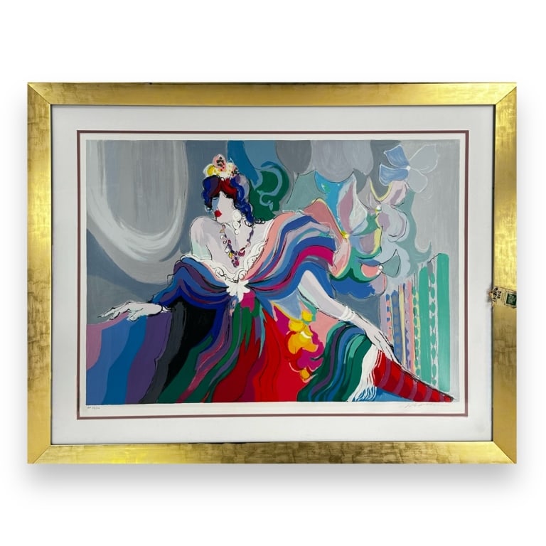 Isaac Maimon (ISRAEL, Born 1951) large artist proof serigraph titled "Courtesan" depicting a seated (1 of 5)