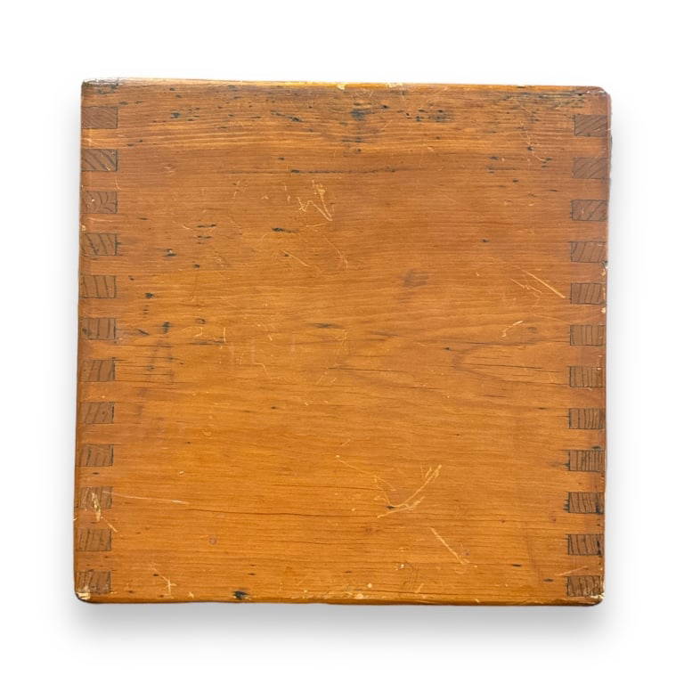 Vintage, Possibly Antique, English Wooden Square Block Display Stand