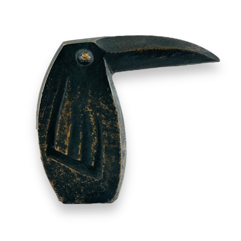 Janos Percz (HUNGARIAN, 1920 - 2000) solid bronze sculpture depicting a modernist style bird. Signed (1 of 3)