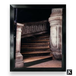 Andres Serrano (AMERICAN / NEW YORK, Born 1950) cibachrome print on paper titled "The Church".: Andres Serrano (AMERICAN / NEW YORK, Born 1950) cibachrome print on paper titled "The Church". Signed to verso. Mounted in a black painted wooden frame behind acrylic screen. Paper measures approx. 39