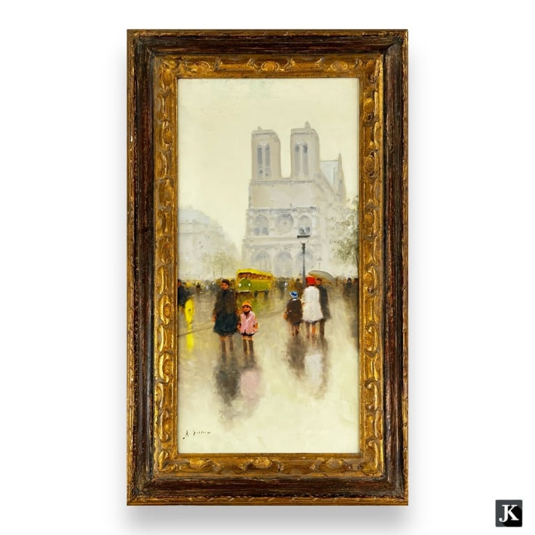 André Gisson (NY, 1929-2003) Oil on Canvas. Carved gilt wooden frame. Signed lower right. Approx: (1 of 4)